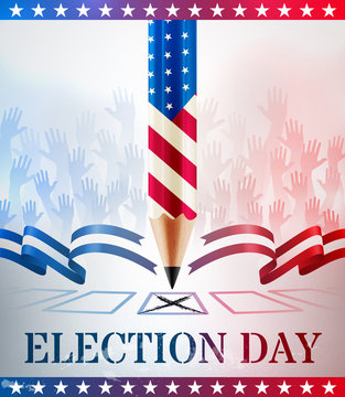 United States Vote.American Election day.vector illustration eps 10