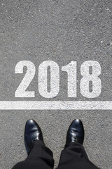 Fototapeta premium start to new year 2018