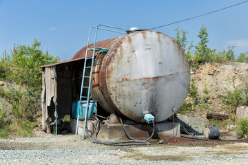 Old abandoned oil refinery