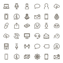 Fototapeta premium Chat flat icon