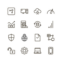 Data flat icon