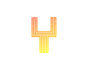 Single Line Letter Y Icon Logo Design Element