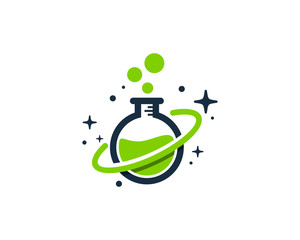 Lab Planet Icon Logo Design Element