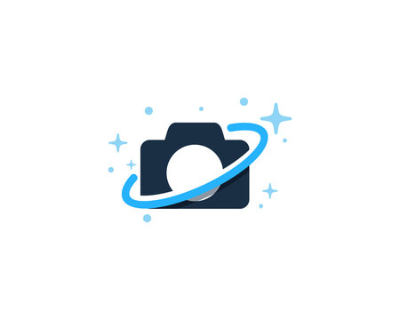 Camera Planet Icon Logo Design Element