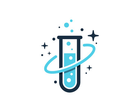 Lab Planet Icon Logo Design Element
