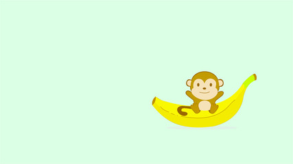 The Little Monkey On A Big Banana
