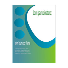 Geen and blue flyer brochure annual report template isolated background