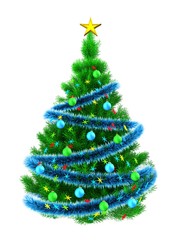 3d vibrant Christmas tree