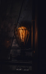 Fototapeta na wymiar Vintage light bulb for decorate interior design. 
