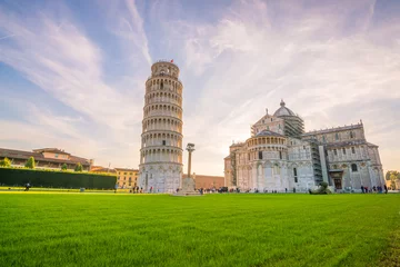 Vitrage gordijnen De scheve toren Pisa Cathedral and the Leaning Tower