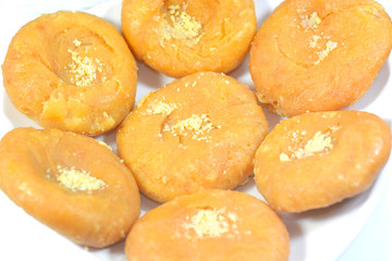 Badusha or Balushahi is a traditional Indian sweet dish famous in India and Pakistan.