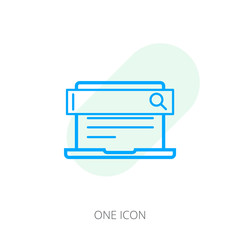 Search on laptop icon