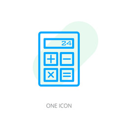 Calculator line icon