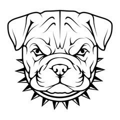 English bulldog icon.Dog collection