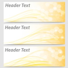 abstract header banner geometric design in yellow color