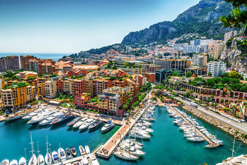 Monaco Monte Carlo sea view - obrazy, fototapety, plakaty