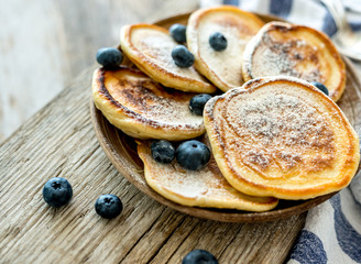 homemade fritters with blueberries