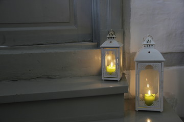 Kerze in Laterne 