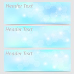Flyer template header design in blue pastel. Banner design templates collection