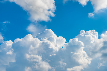 White clouds in the blue sky, background