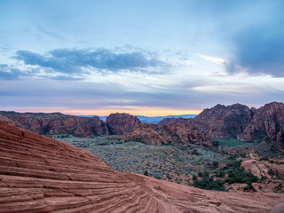 Scenic view Snow Canyon