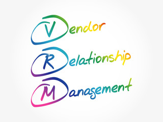 VRM acronym Vendor relationship management, business concept