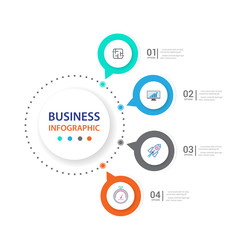 Modern infographics process  with connected , icons and text for 4 steps.