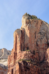 Sheer striated mountain Zion