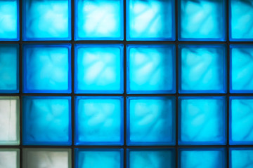 Translucent color frost glass blocks wall texture