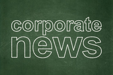 Fototapeta premium News concept: text Corporate News on Green chalkboard background