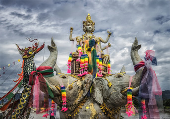 Statues in the Golden Triangle Chiang Saen Thailand