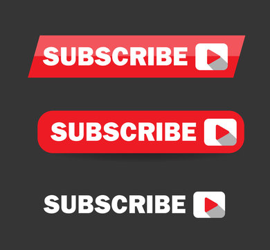 Three Types Subscribe Buttons Vector