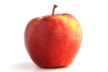 Fresh red appleon white background isolate