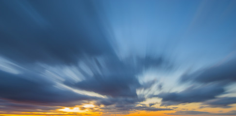 sky at sunrise, long exposure