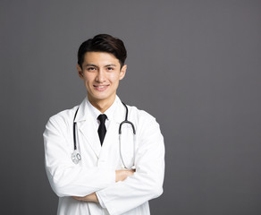 young smiling asian Doctor with stethoscope
