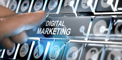 Online Digital Marketing Campaign Concept