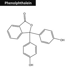 Molecular structure of Phenolphthalein