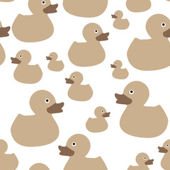 Duck seamless pattern. Vector seamless pattern with ducks