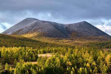Fototapeta premium Beautiful mountain covered with snow