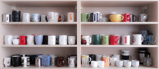 cups on shelfs