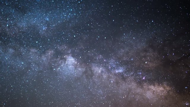 Milky Way Galaxy Spring Sky Time Lapse Stars and Meteors