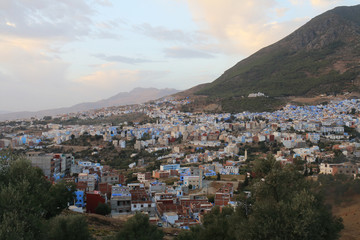 Panoramic view of Chefchaouen, Morocco