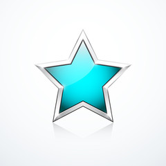 Vector turquoise star icon