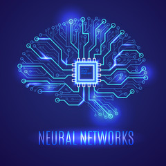 Brain neural network logo