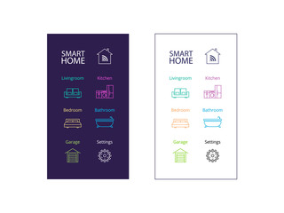 Concept of smart home interface control panel. © evilrogue