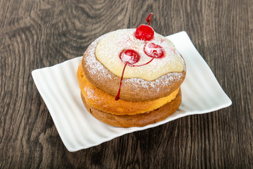 Pancake with cherry