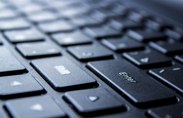 Computer keys, keyboard letters and numbers