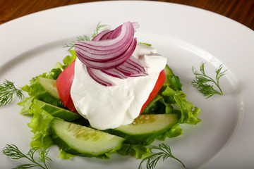 Salad - tomato, cucumber and onion