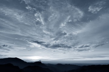 Mountains and clouds in the Hsinchu,Taiwan.