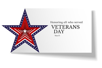 Banner on Veterans Day in the USA Vector